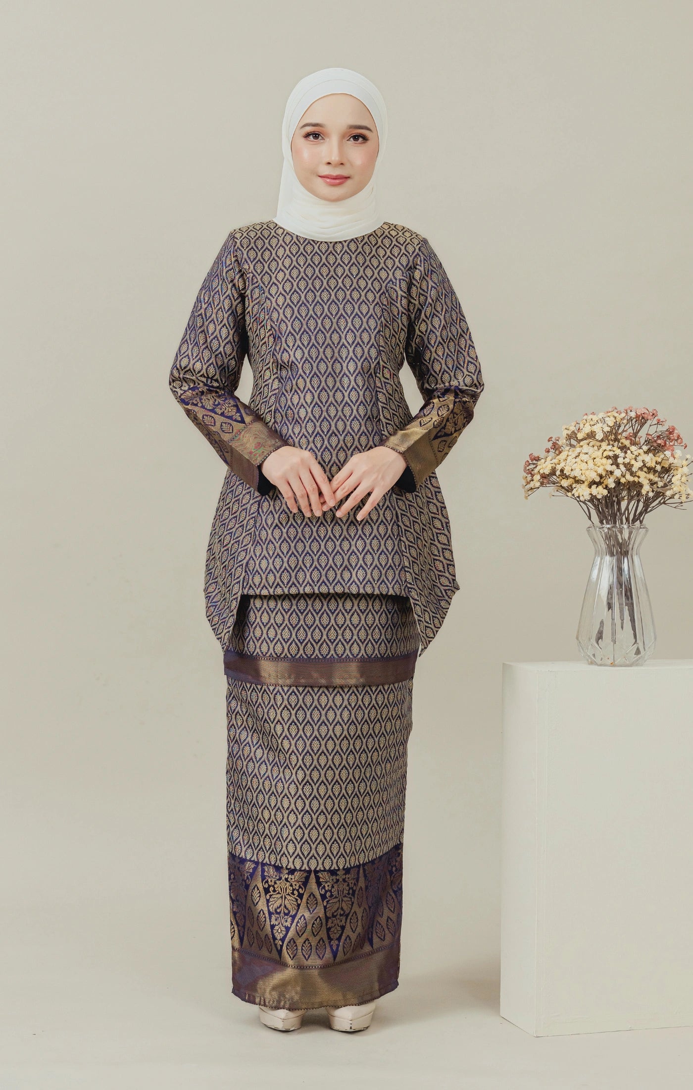 C LUXE KURUNG KEDAH | NAVY BLUE