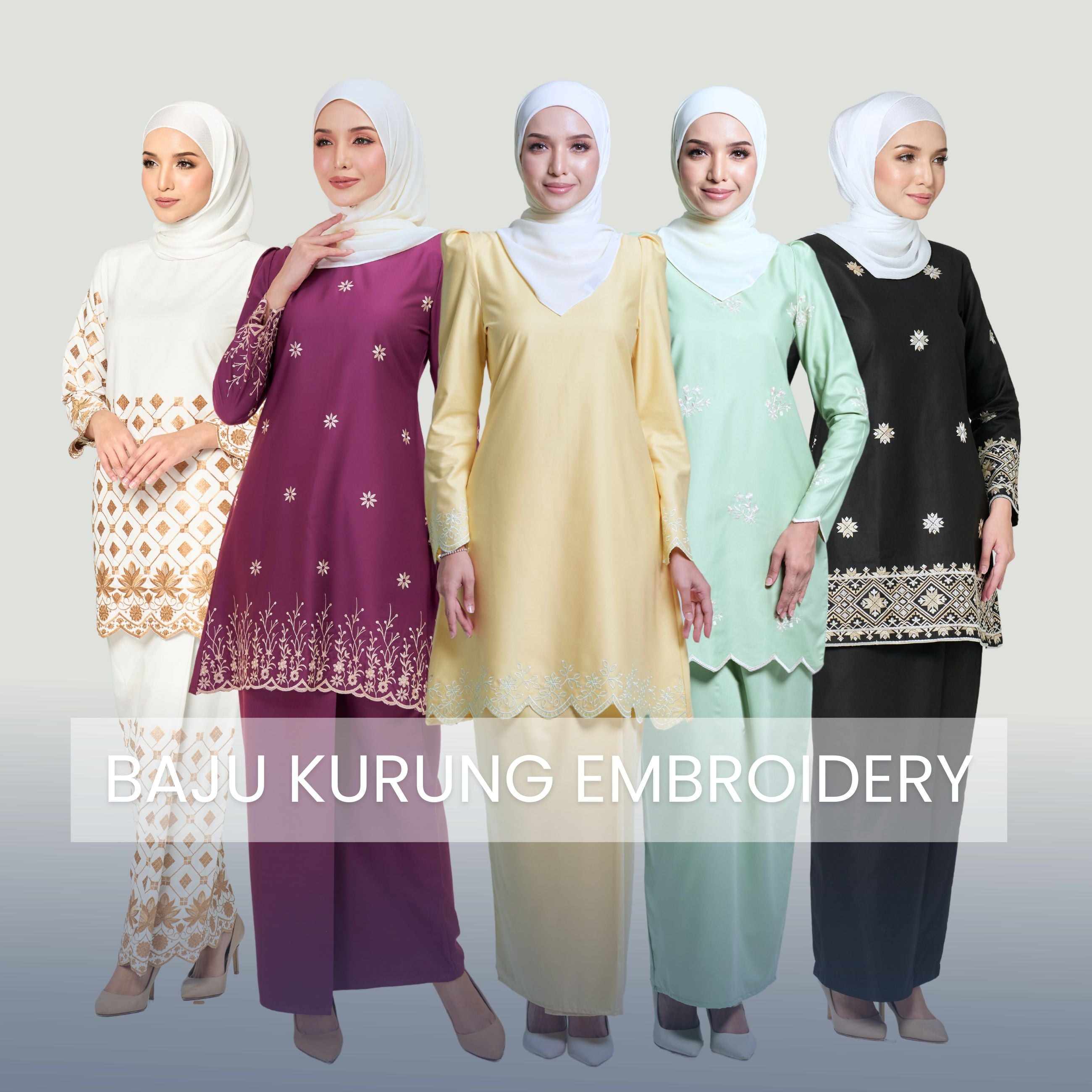 Baju kurung moden sulam