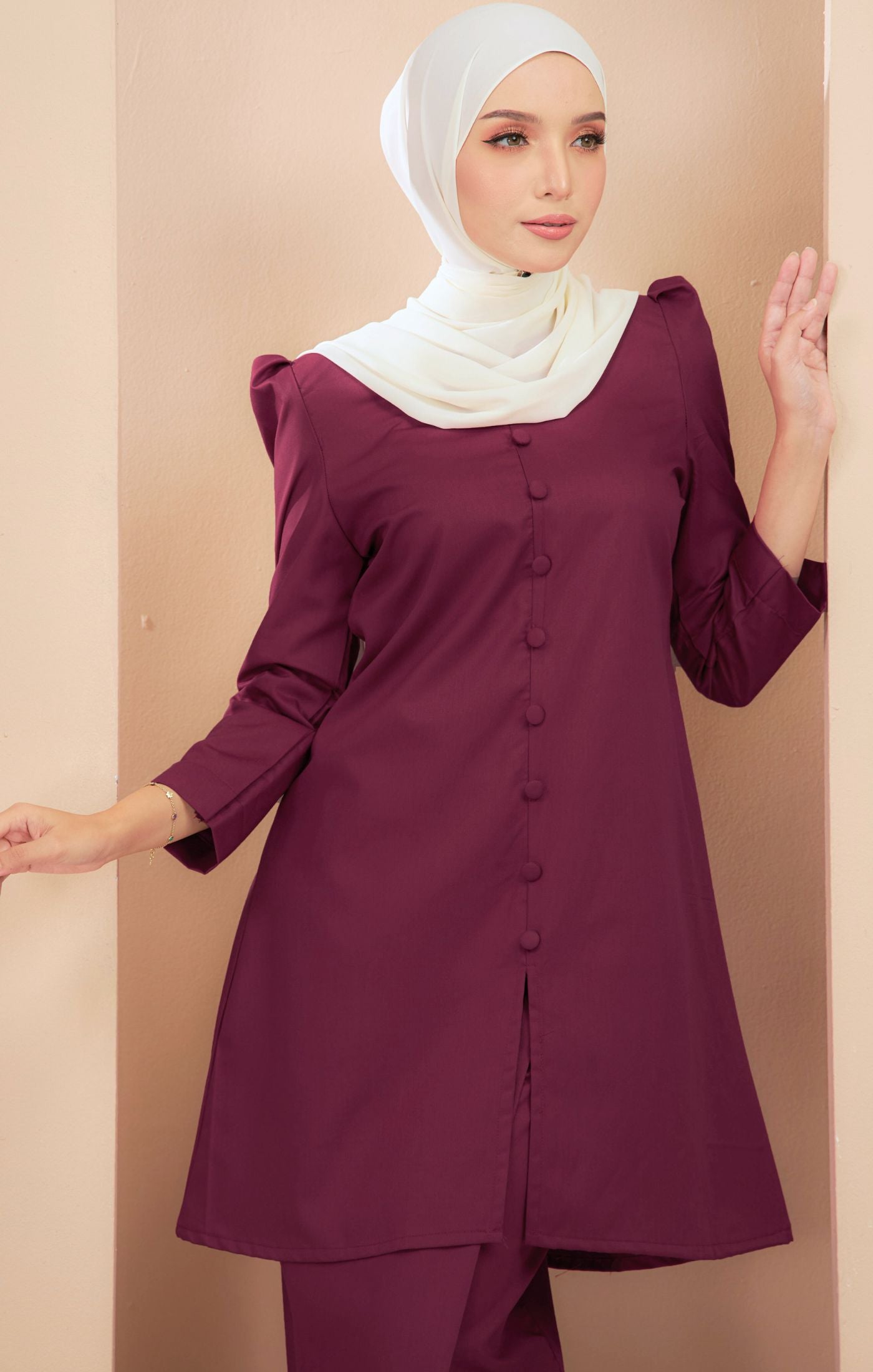 DELISA 2.0 KURUNG RIAU PLAIN | MAGENTA