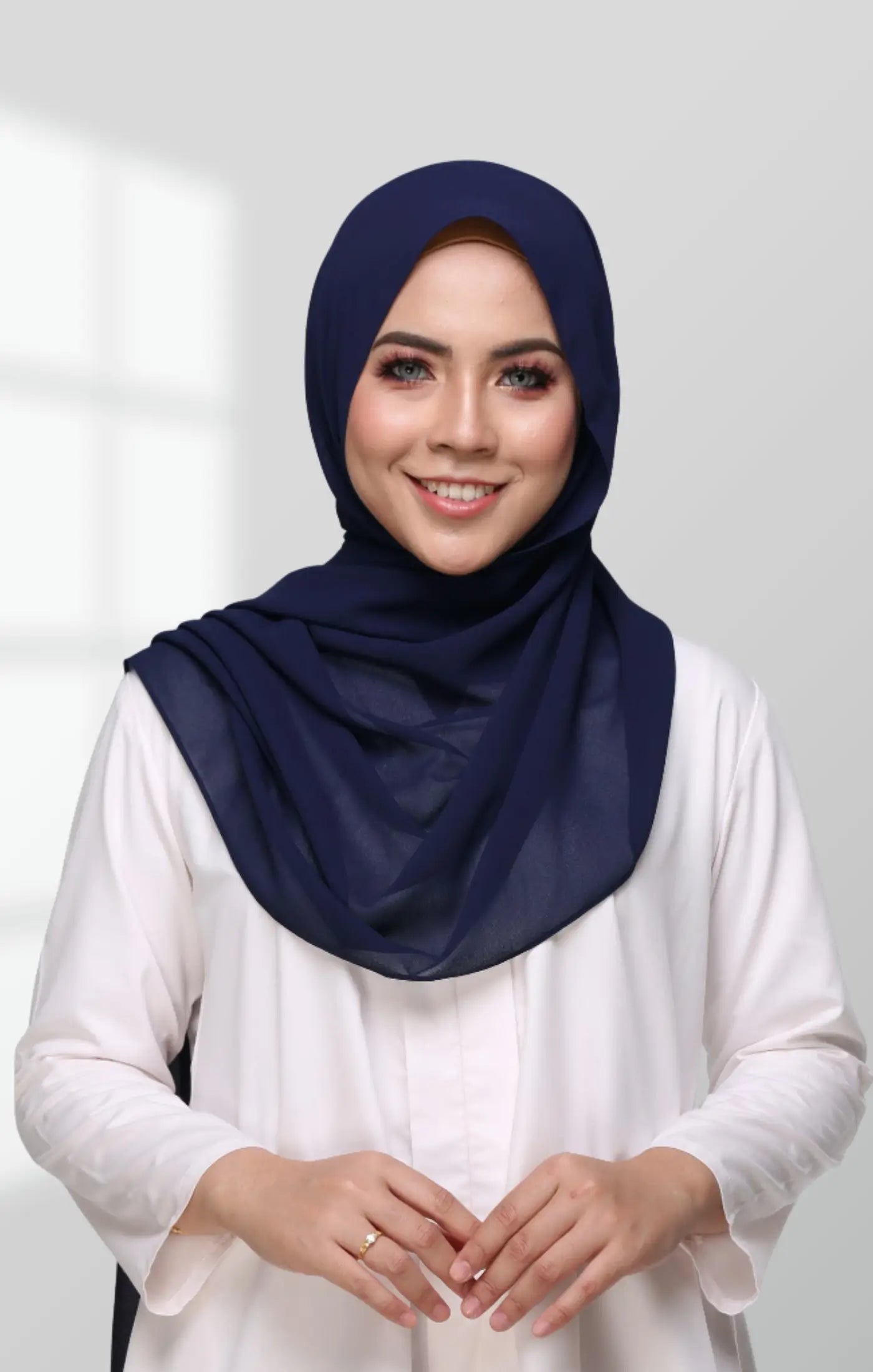 INSTANT SHAWL RANIA SEMINIT | NAVY BLUE