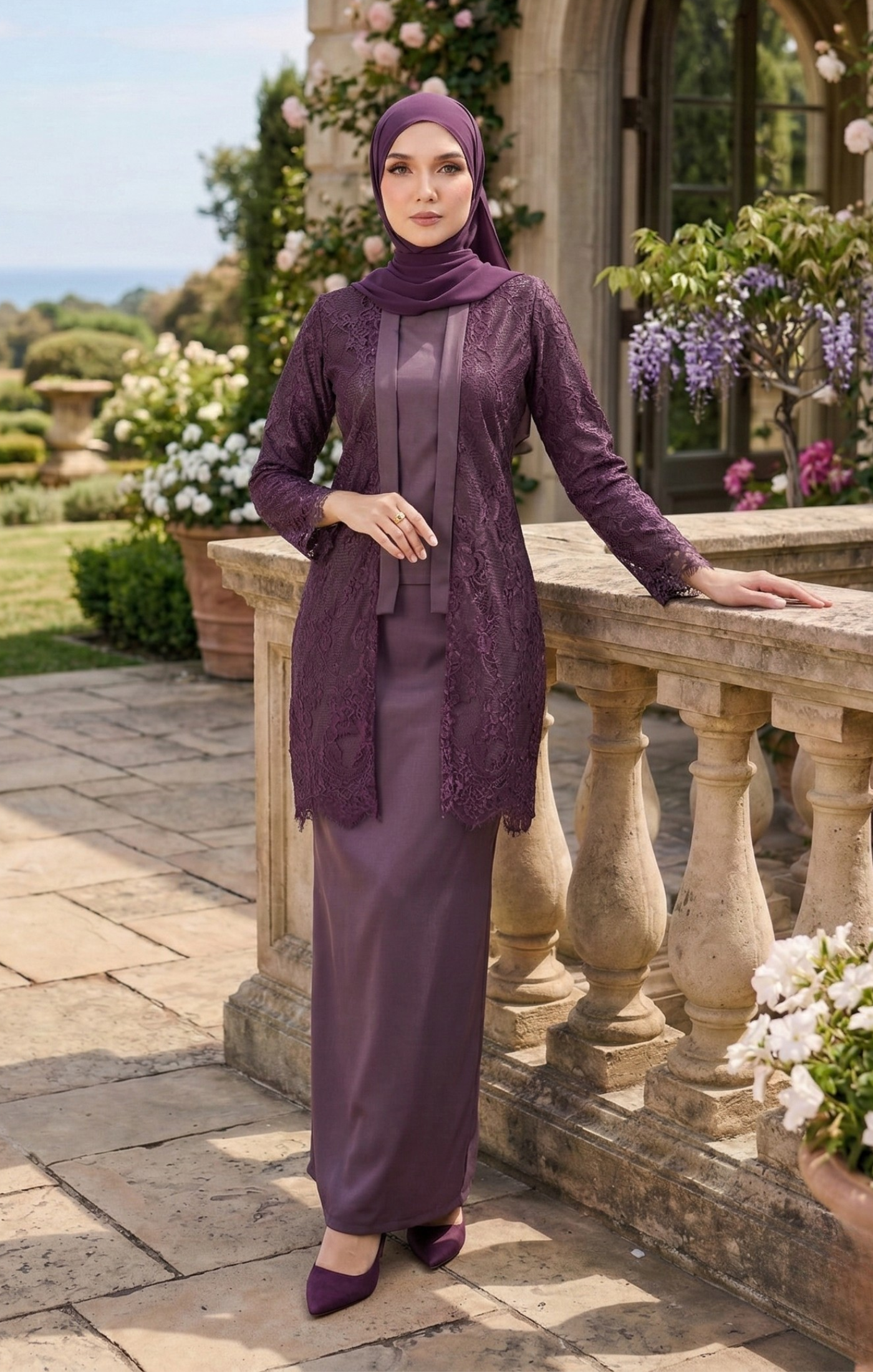 KASUM KEBAYA KUTU BARU | DUSTY MAGENTA