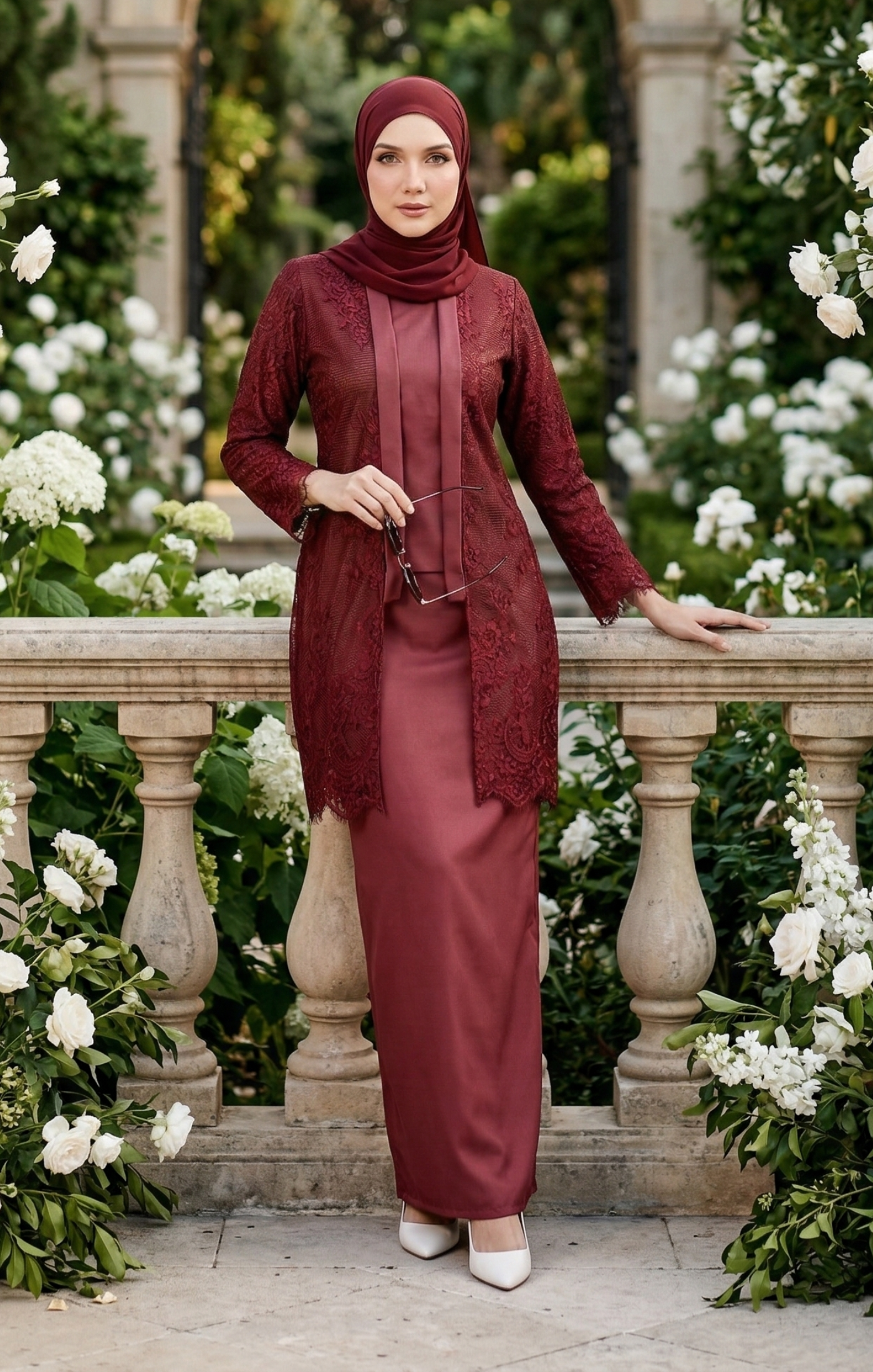 KASUM KEBAYA KUTU BARU | MAROON