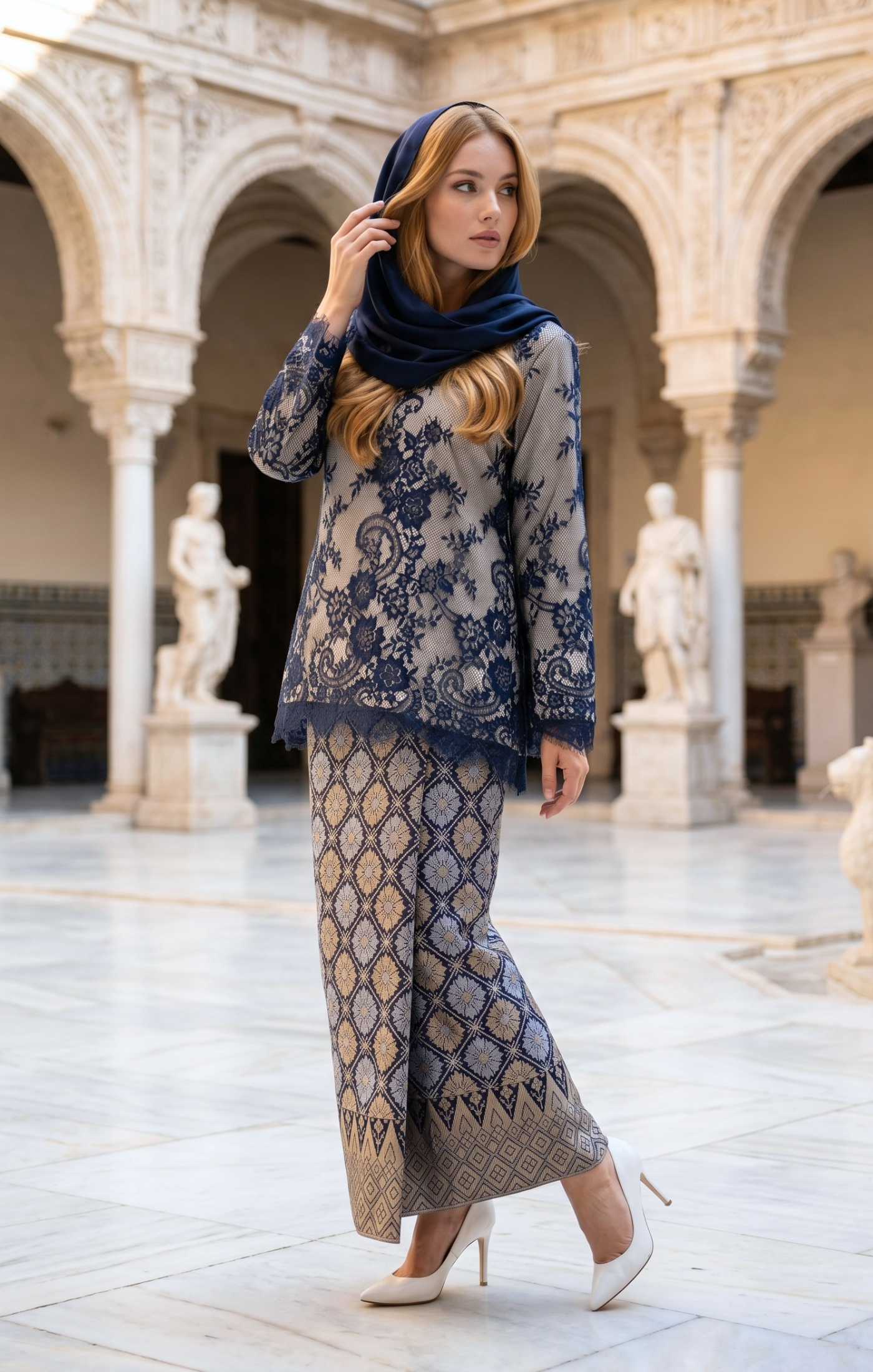 SAFIRA KURUNG KEDAH | BLUE BLACK