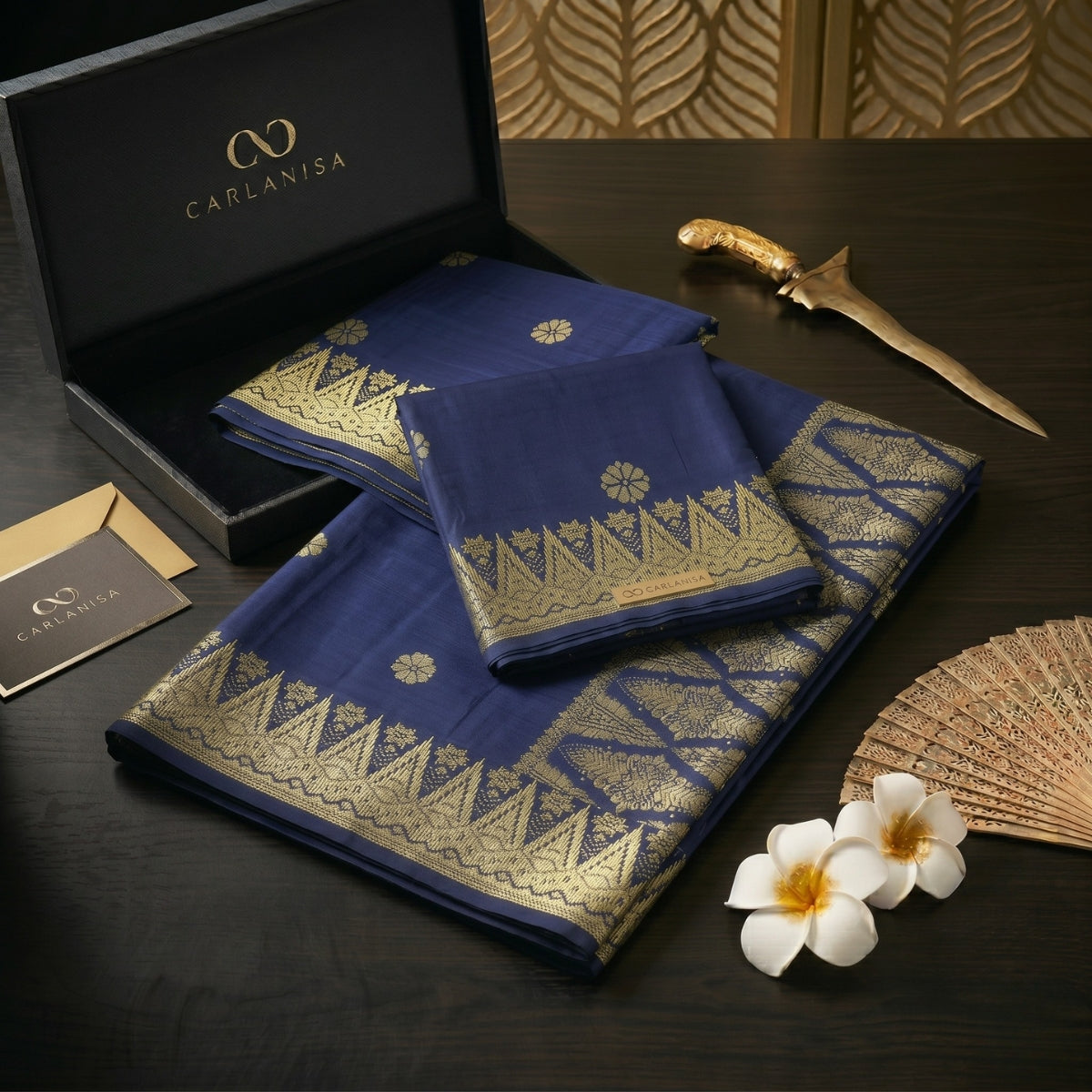SONGKET BUNGA TABUR | BLUE BLACK GOLD