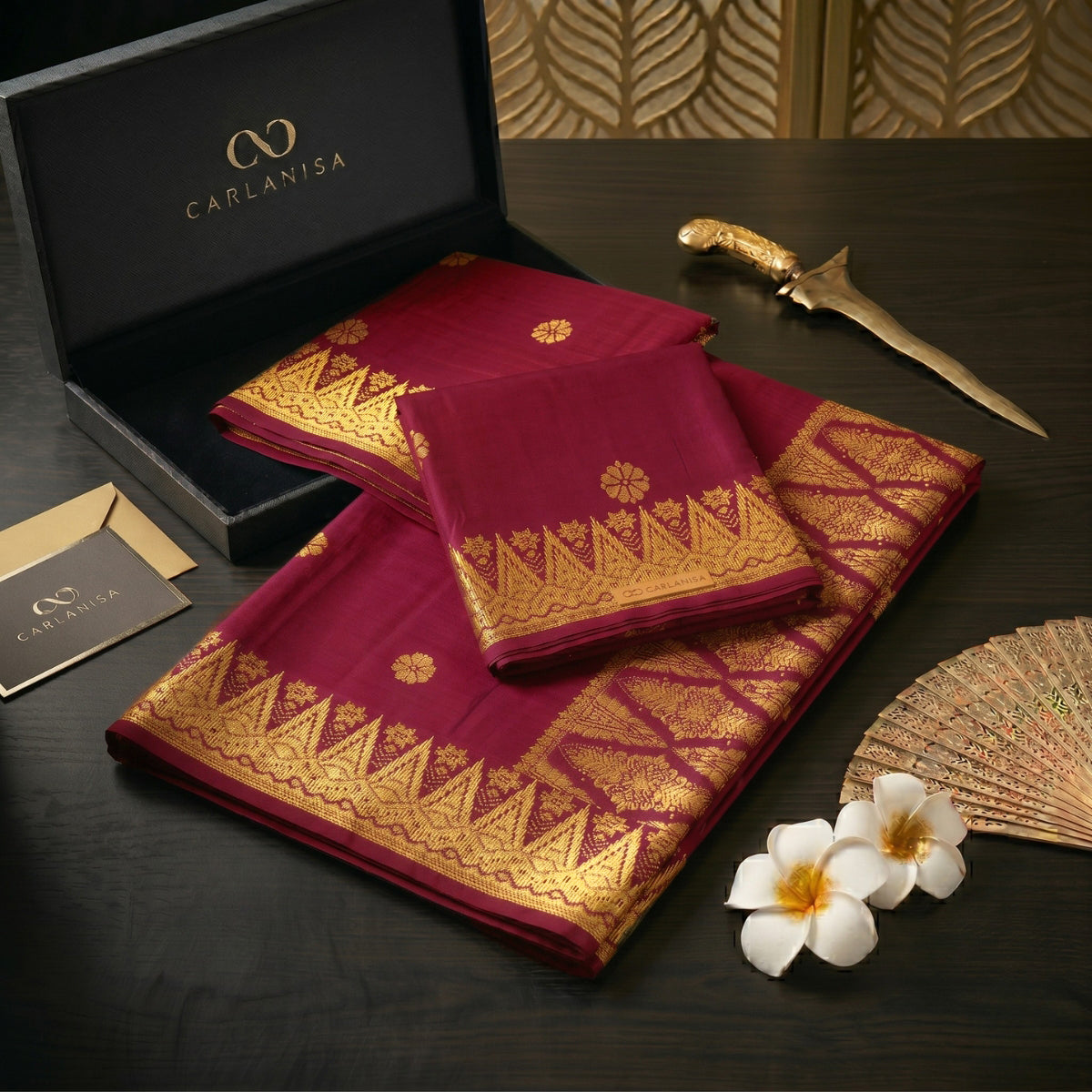 SONGKET BUNGA TABUR | RED CHILLI GOLD