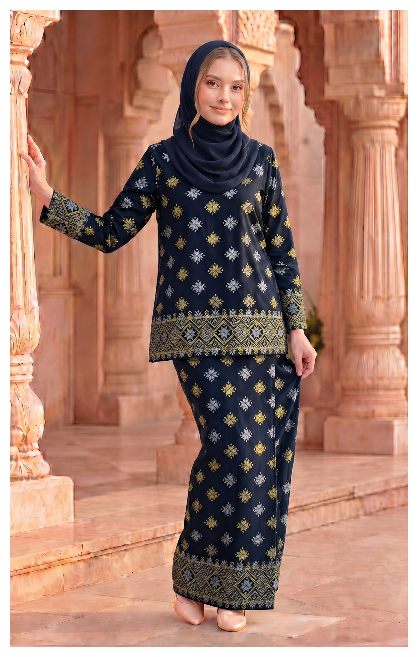 TIARA KURUNG KEDAH | BLUE BLACK