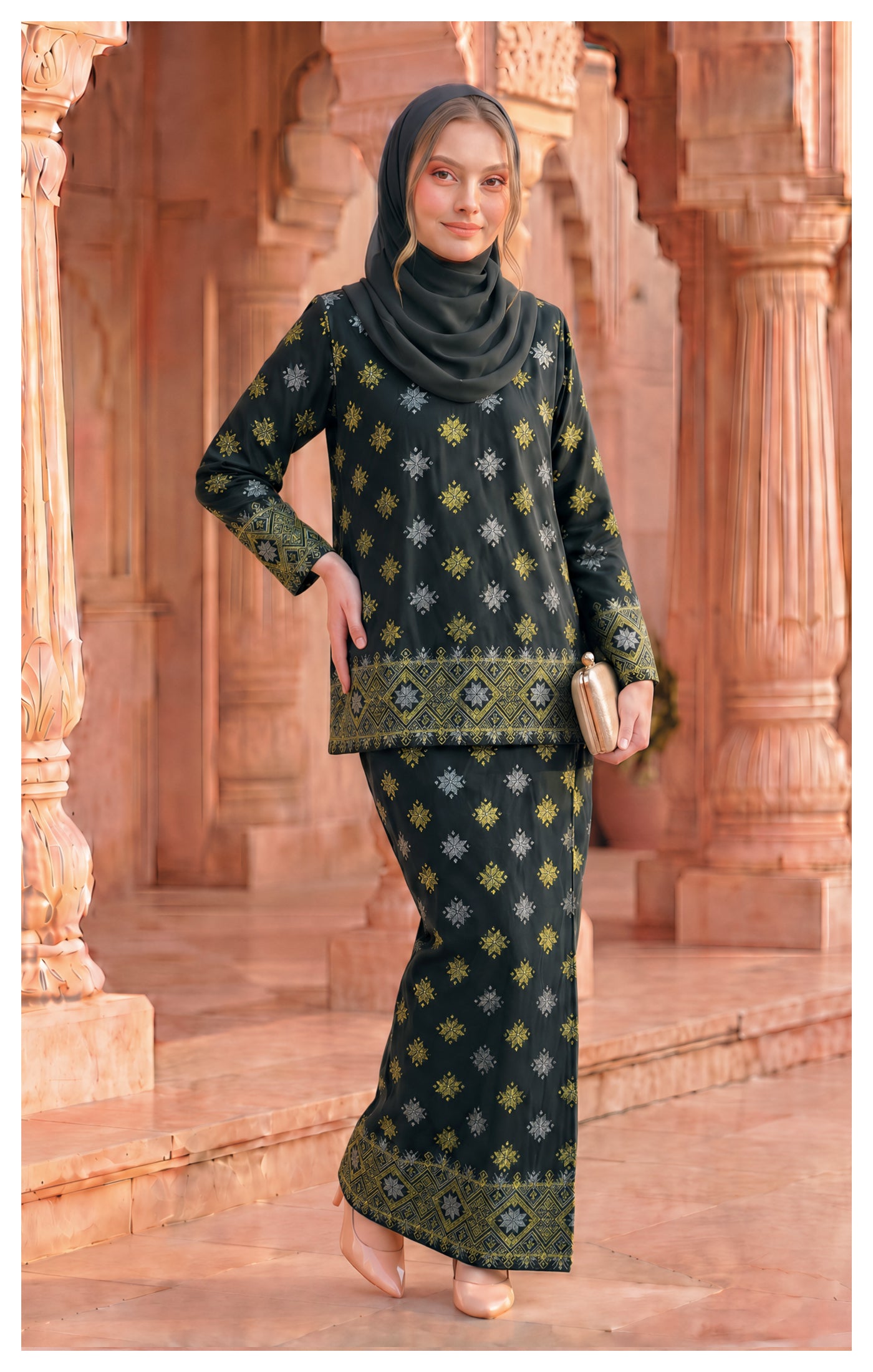 TIARA KURUNG KEDAH | DARK EMERALD GREEN