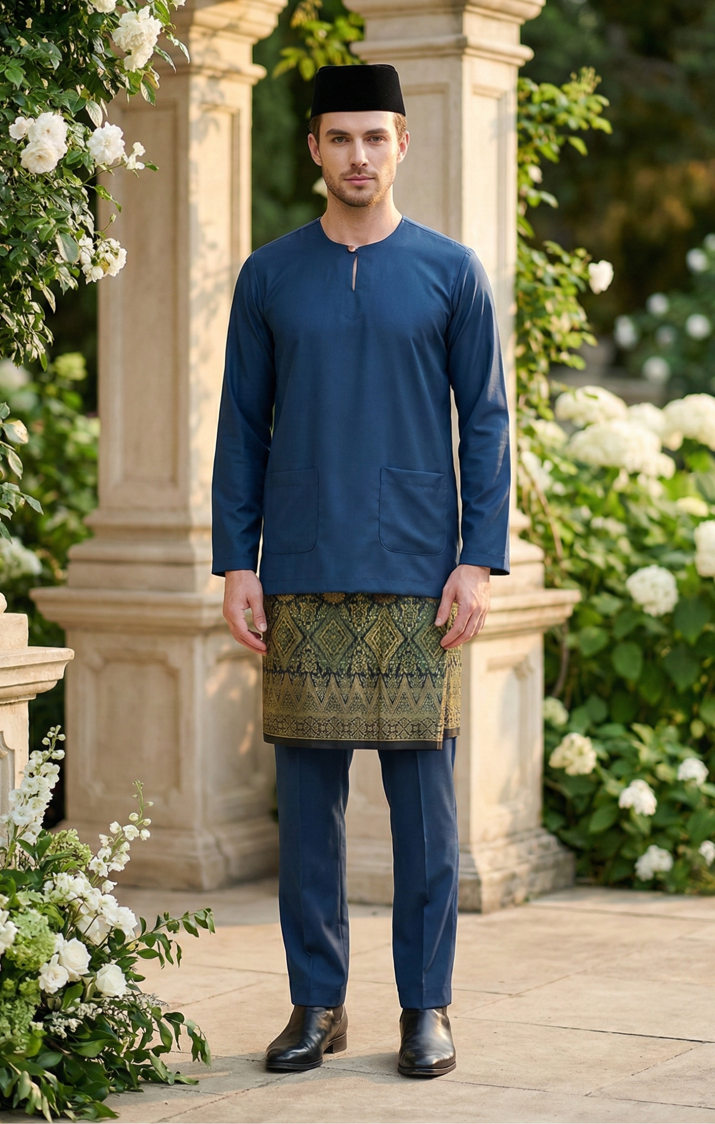 ZEDAN BAJU MELAYU TELUK BELANGA |  DARK TEAL BLUE